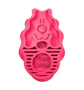 Kong ZoomGroom Cepillo de goma duro para perros