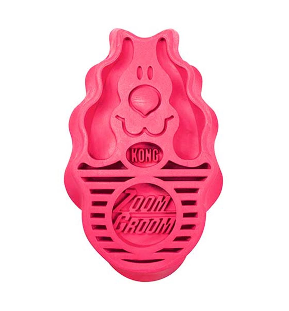 Kong ZoomGroom Cepillo de goma duro para perros