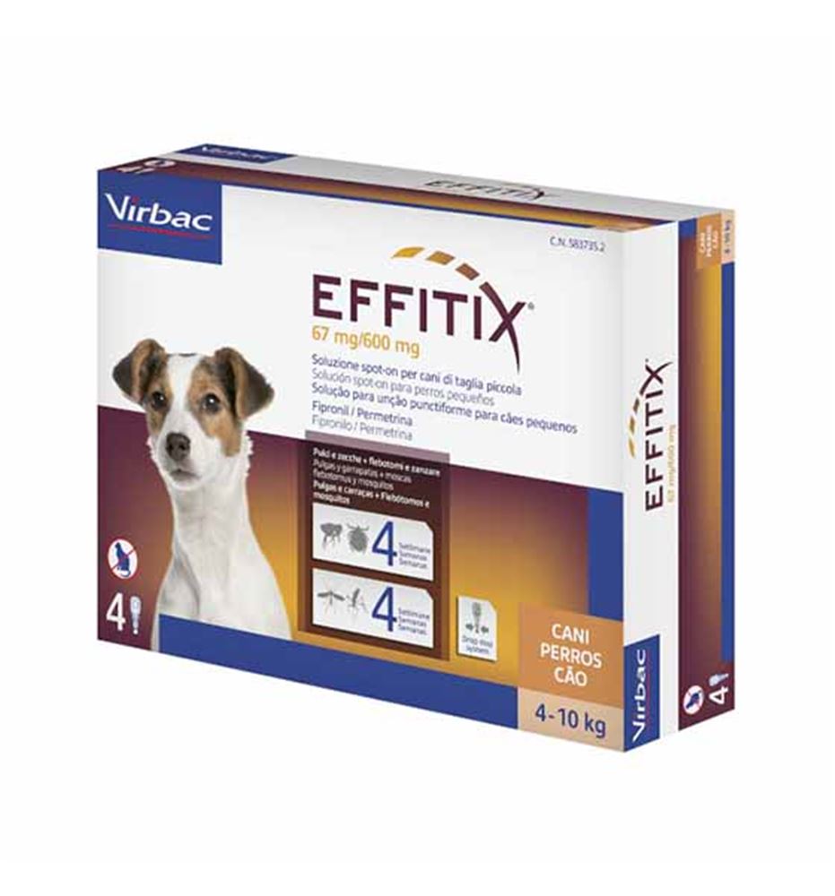Effitix Pipetas Antiparasitarias para perros 4-10KG