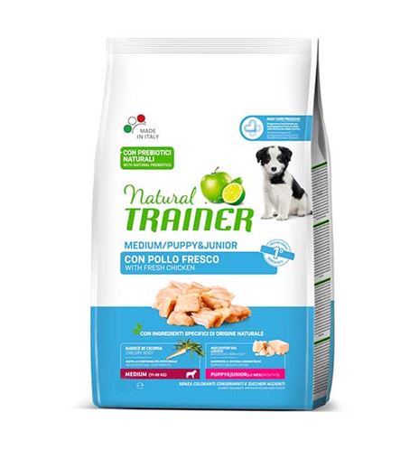 Natural Trainer Puppy & Junior Medium Pollo pienso para perros