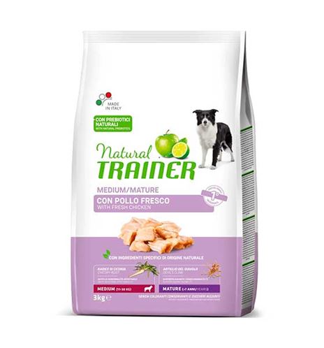 Natural Trainer Senior Medium Pollo pienso para perros