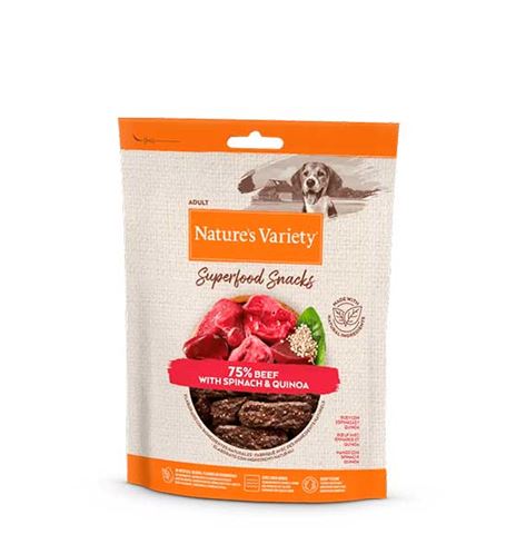 Nature's Variety Superfood Buey snacks para perros