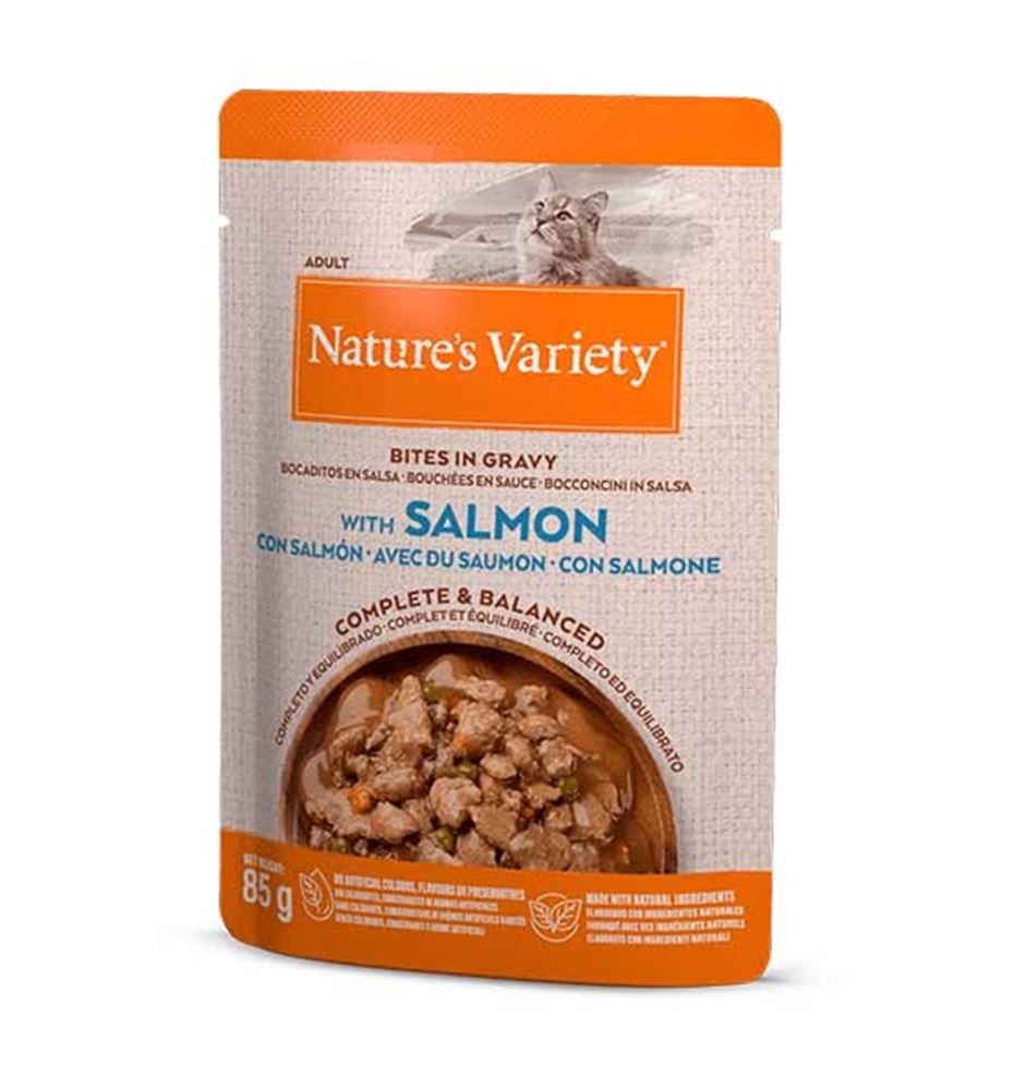 Nature's Variety Bocaditos Salmón salsa para gatos