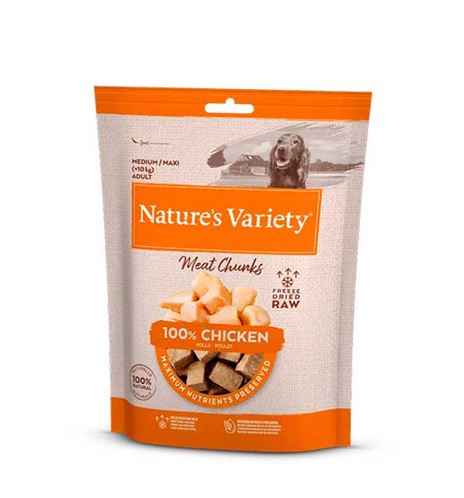 Nature's Variety Meat Chunks Pollo Liofilizado para perros