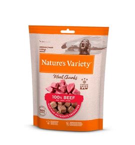 Nature's Variety Meat Chunks Buey Liofilizado para perros