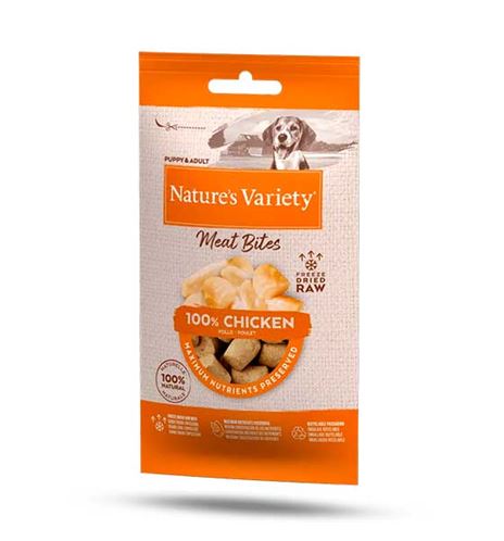 Nature's Variety Meat Bites Pollo Liofilizado para perros