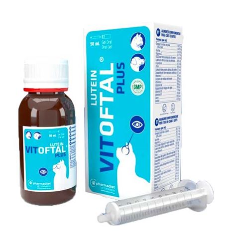 Pharmadiet Vitoftal Lutein Plus complemento en gel para perros y gatos