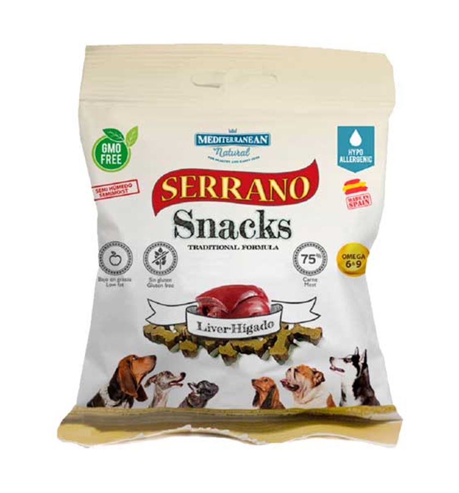 Mediterranean Natural Serrano Snacks Hígado para perros