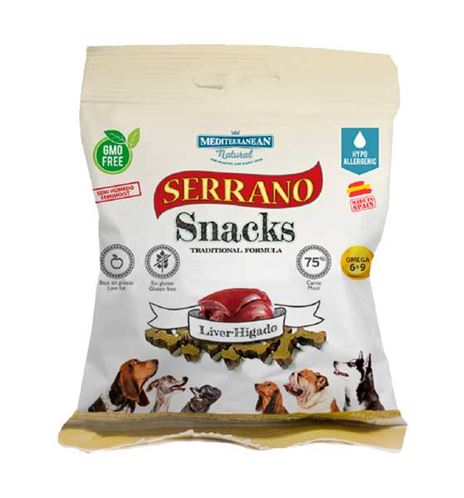 Mediterranean Natural Serrano Snacks Hígado para perros