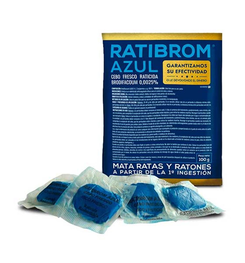 Ratibrom Azul cebo fresco raticida