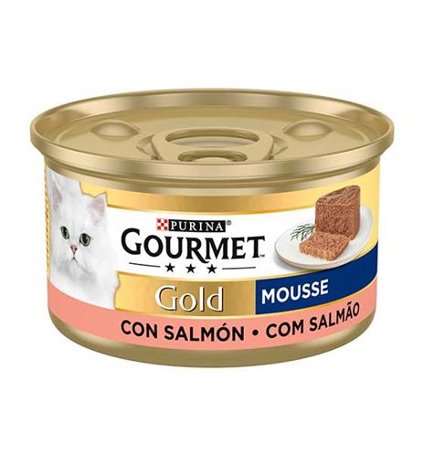 Purina Gourmet Gold Mousse de Salmón lata para gatos