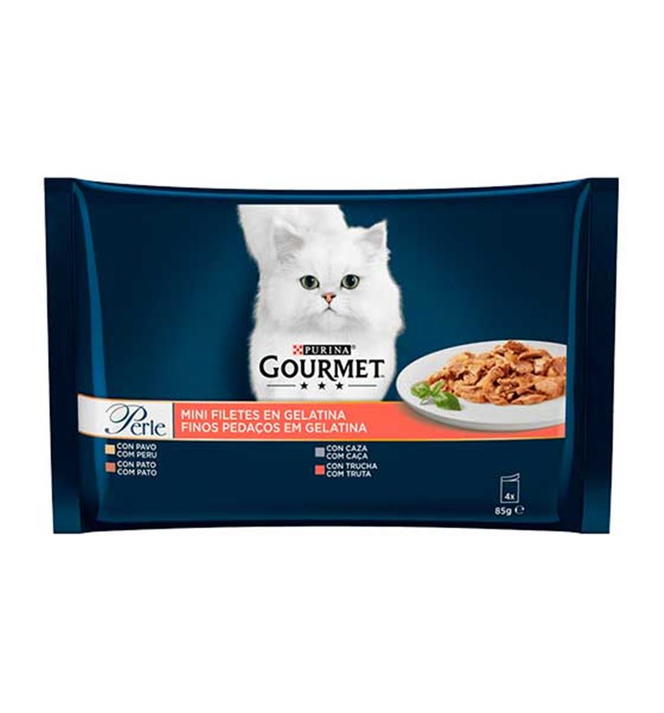 Purina Gourmet Perle Carne y Pescado Filetes en gelatina para gatos