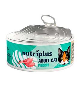 Nutriplus Adult Conejo lata para gatos
