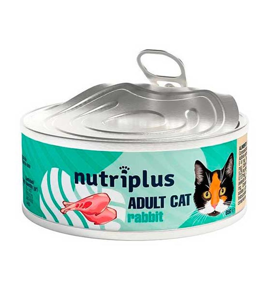 Nutriplus Adult Conejo lata para gatos