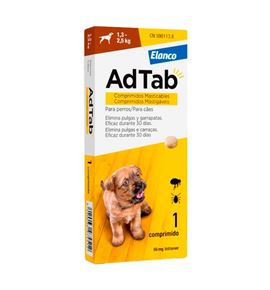 AdTab Comprimidos Masticables antiparasitarios para perros - 1.3-2.5kg