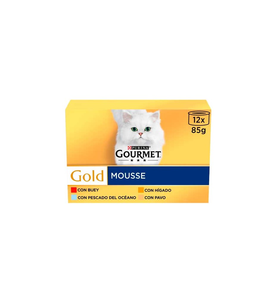 Purina Gourmet Gold Mousse Multipack latas para gatos 12x85g