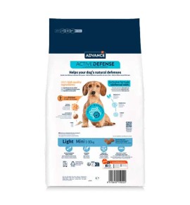 Advance Adult Mini Light Pollo pienso para perros - Reverso