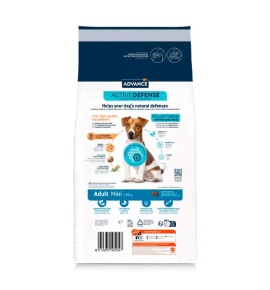 Advance Adult Mini Pollo pienso para perros - Reverso