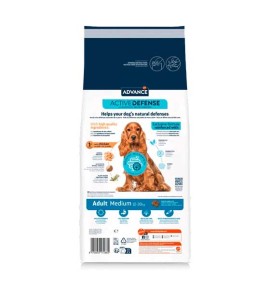 Advance Adult Medium Pollo pienso para perros - Reverso