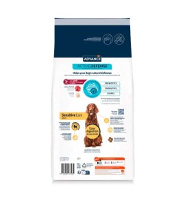 Advance Adult Sensitive Care Cordero pienso para perros - Reverso
