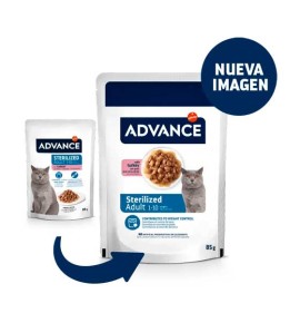 Advance Gatos Esterilizados Pavo sobre en salsa para gatos