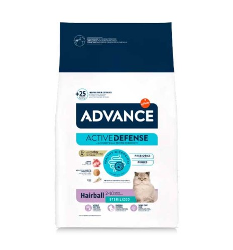 Advance Hairball Sterilized Pavo pienso para gatos Advance Hairball Sterilized Pavo pienso para gatos