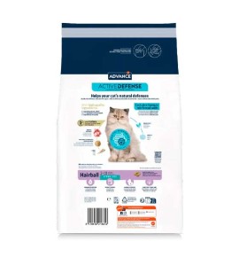 Advance Hairball Sterilized Pavo pienso para gatos - Reverso