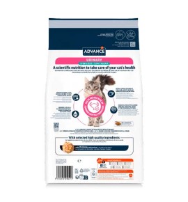 Advance Veterinary Diets Urinary Sterilized Low Calorie pienso gatos - Reverso