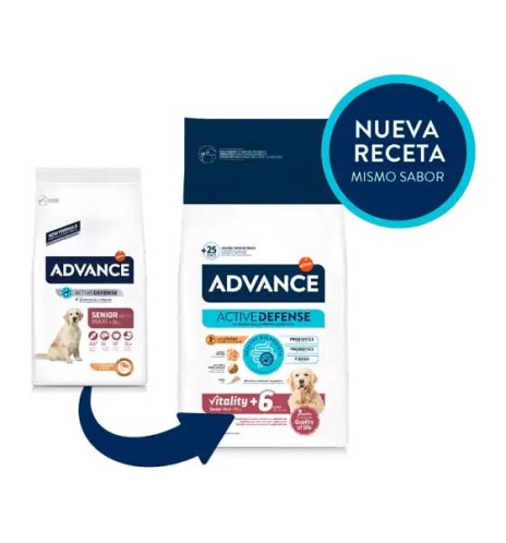 Advance Vitality Senior Maxi +6 Pollo pienso para perros - Nueva receta