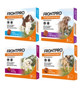 Frontpro Comprimidos Masticables antiparasitarios para perros