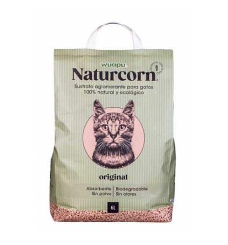 Wuapu Naturcorn Sustrato Aglomerante para gatos 6l