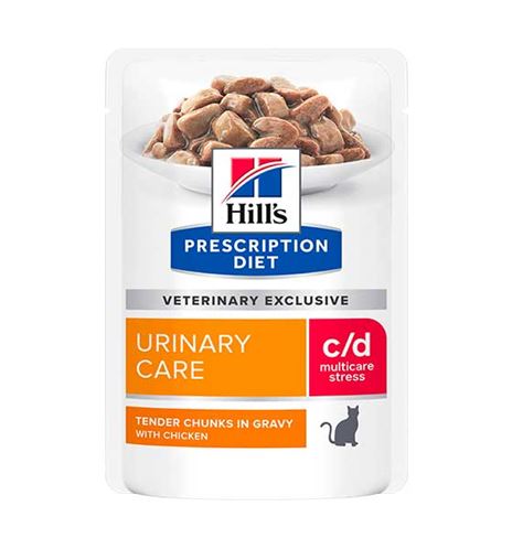 Hill's Prescription Diet Urinary Care C/D Multicare Stress Pollo sobre para gatos