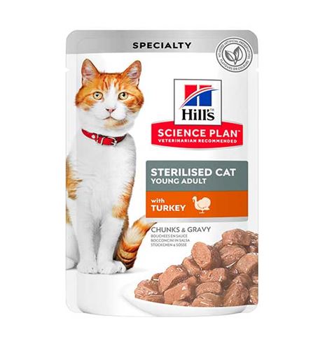 Hill's Science Plan Sterilised Cat Adult Pavo sobre para gatos