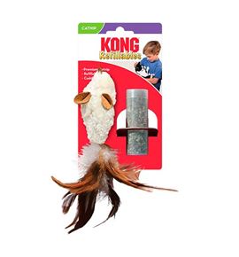 Kong Ratón Pluma Rellenable juguete para gatos