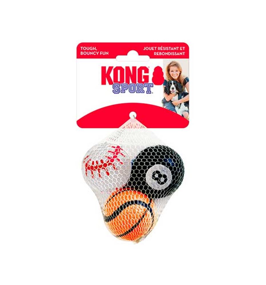Kong Sport 3 Pelotas para perros - Talla S